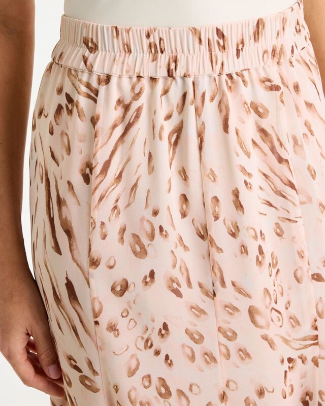 Cheetah Pull-On Godet Skirt - image 4